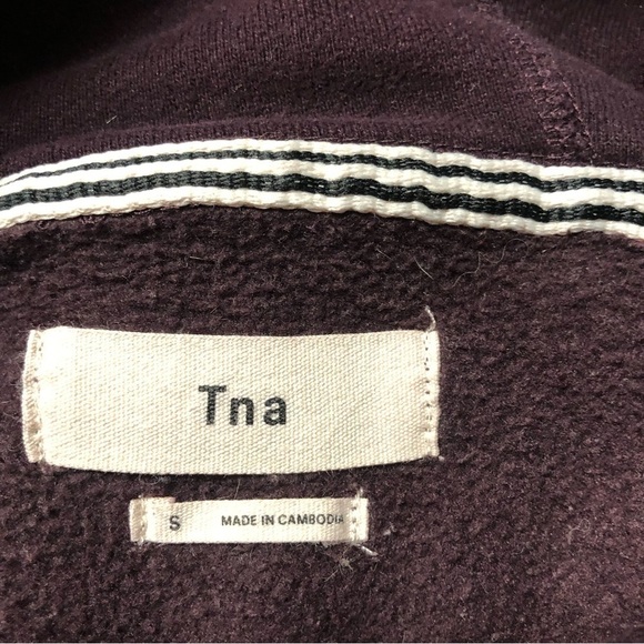 Aritzia TNA Maroon Baltic Pullover Hoodie Small - Picture 4 of 9